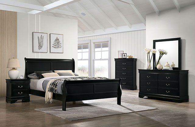 Louis Philippe Full, Twin, Full, & King Bed Black, Grey, Brown & White - Furniture Stars (Chicago, IL)