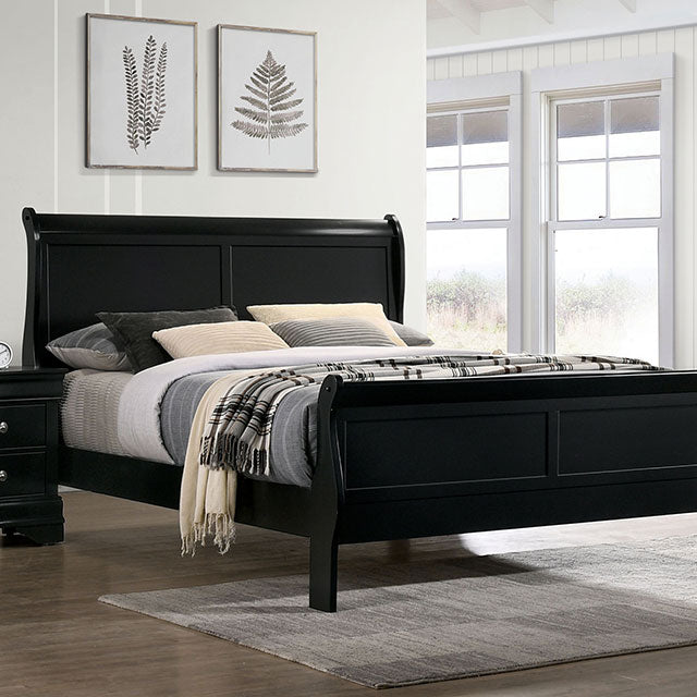 Louis Philippe Full, Twin, Full, & King Bed Black, Grey, Brown & White - Furniture Stars (Chicago, IL)