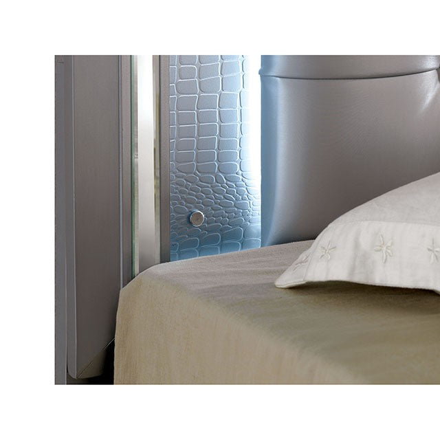 BELLANOVA Silver Queen Bed - Furniture Stars (Chicago, IL)