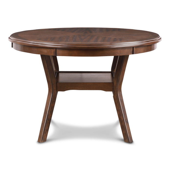 Amy 5 Pc 47" Round Dining Set-Cherry