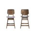 Oscar Counter Chair With Dk Gray Cushion-Walnut
