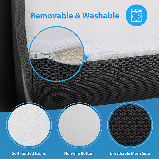Hollyhock 3" Twin Tri-Fold Memory Foam Topper - Furniture Stars (Chicago, IL)