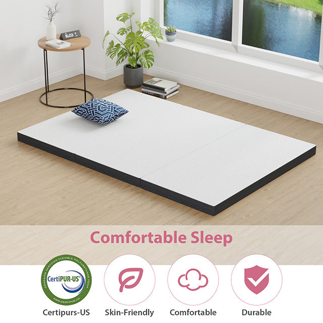 Hollyhock 4" Full Tri-Fold Memory Foam Topper - Furniture Stars (Chicago, IL)
