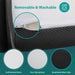 Hollyhock 4" Queen Tri-Fold Memory Foam Topper - Furniture Stars (Chicago, IL)