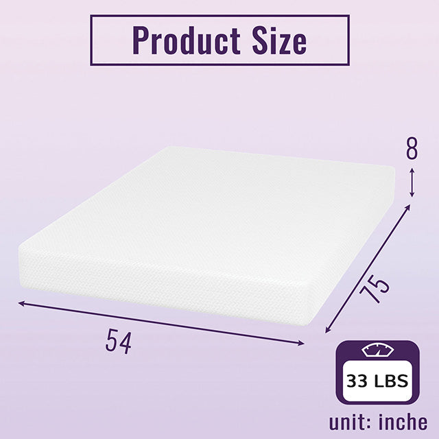 Nasturtium 8" Full Bamboo Charcoal Infused Memory Foam - Furniture Stars (Chicago, IL)