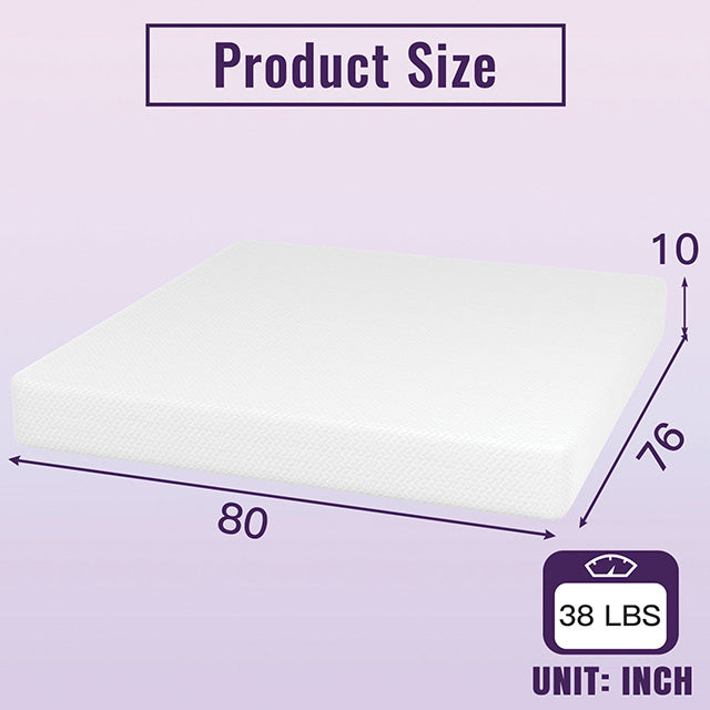 Nasturtium 10" E.King Bamboo Charcoal Infused Memory Foam - Furniture Stars (Chicago, IL)