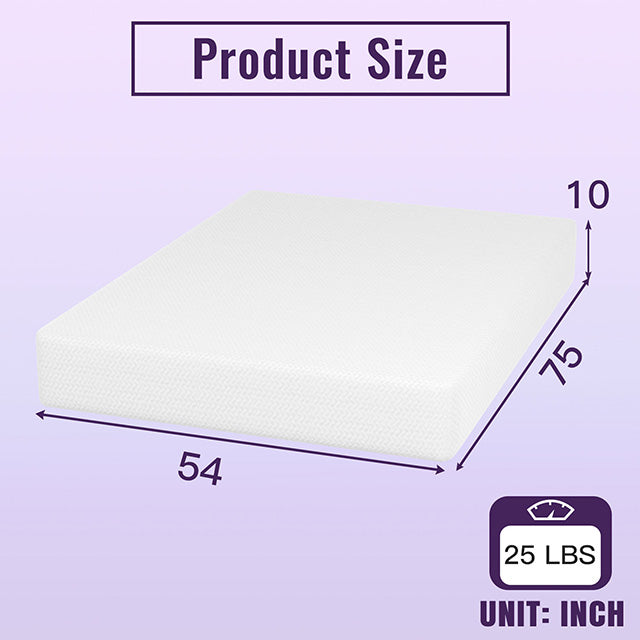 Nasturtium 10" Full Bamboo Charcoal Infused Memory Foam - Furniture Stars (Chicago, IL)