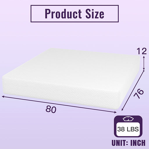Nasturtium 12" E.King Bamboo Charcoal Infused Memory Foam - Furniture Stars (Chicago, IL)