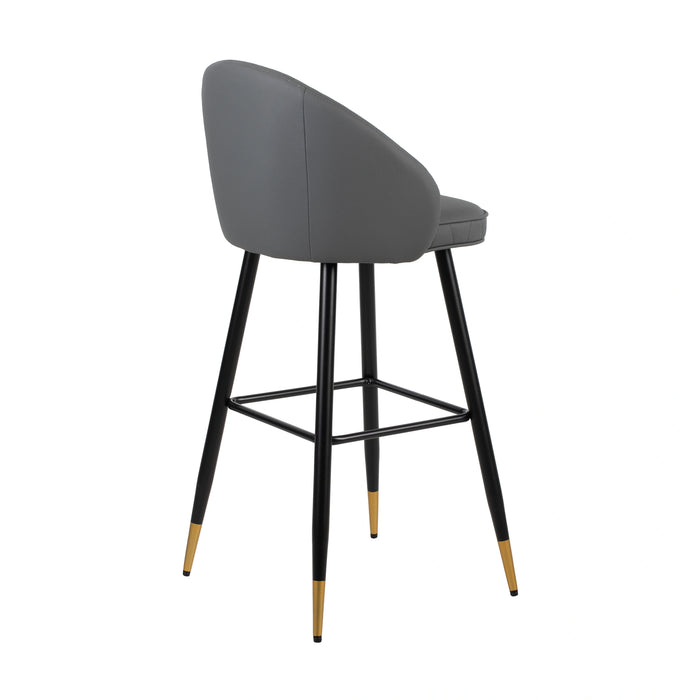 Oliver Gray Vegan Leather Bar Chair (2 Per Carton)