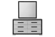 Amelia Grey Black Bed Group with LED