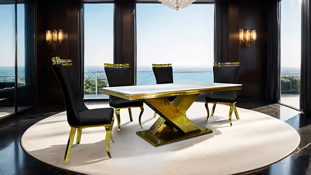 Palazzo Gold Chair (2/CTN) - Furniture Stars (Chicago, IL)