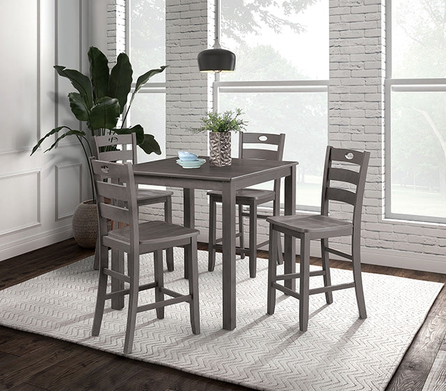 Lubbock 5 Pc. Counter Ht. Table Set - Furniture Stars (Chicago, IL)