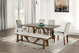 Losone Dining Table Set with Bench Rustic - Furniture Stars (Chicago, IL)