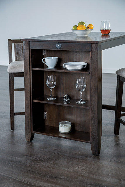 Lescles 3 Pc Counter Ht Set (1 Table + 2 Chairs) - Furniture Stars (Chicago, IL)