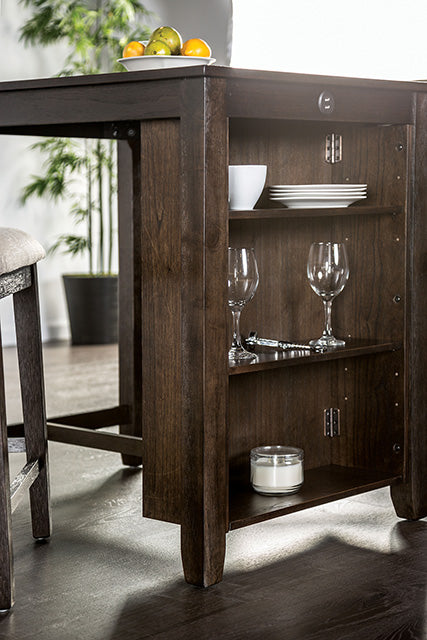 Lescles 3 Pc Counter Ht Set (1 Table + 2 Chairs) - Furniture Stars (Chicago, IL)