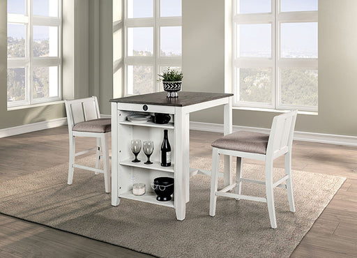 Lescles 3 Pc Counter Ht Set (1 Table + 2 Chairs) - Furniture Stars (Chicago, IL)