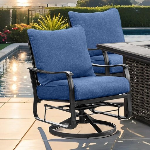 Segovia Swivel Glider Arm Chair (2/CTN) - Furniture Stars (Chicago, IL)