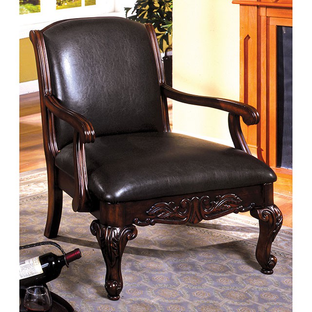 Sheffield Antique Dark Cherry Accent Chair - Furniture Stars (Chicago, IL)