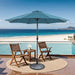 Soli 9' Outdoor Umbrella w/ Auto Tilt + 21" Round Base - Furniture Stars (Chicago, IL)