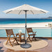 Soli 9' Outdoor Umbrella w/ Auto Tilt + 21" Round Base - Furniture Stars (Chicago, IL)