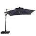Aurora 10 Ft Square Umbrella w/ Double Top w/ LED Light + 37" Large Base - Furniture Stars (Chicago, IL)