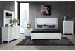 ALINA WHITE FULL BED GROUP WITH LED, COOLER, SPEAKER AND USB - Furniture Stars (Chicago, IL)