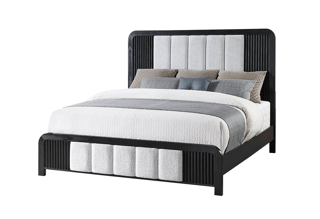 BECKETT WHITE/BLACK KING BED - Furniture Stars (Chicago, IL)