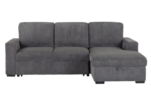 U2660 GREY L SOFA BED SECTIONAL WITHOUT PULLOUT - Furniture Stars (Chicago, IL)