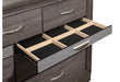 SEVILLE GREY KING BED DRESSER MIRROR NIGHTSTAND - Furniture Stars (Chicago, IL)
