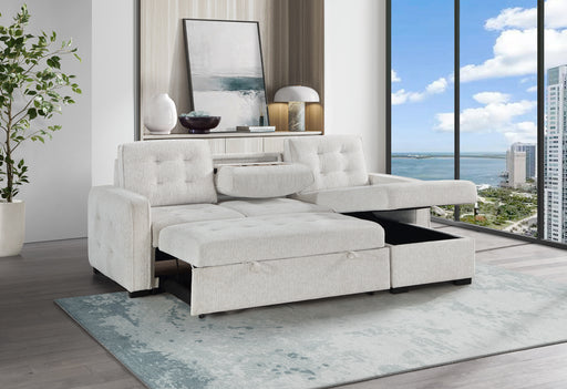 U0707 CHALK REVERSIBLE SOFA BED - Furniture Stars (Chicago, IL)