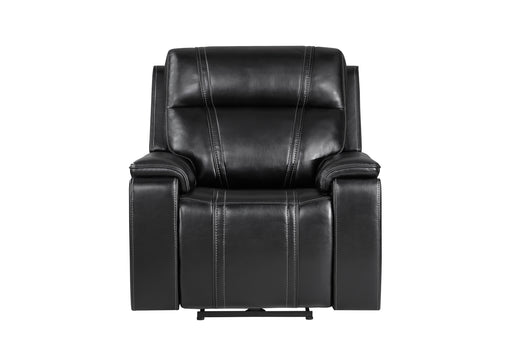 U8880 BLACK LEATHER POWER RECLINER - Furniture Stars (Chicago, IL)