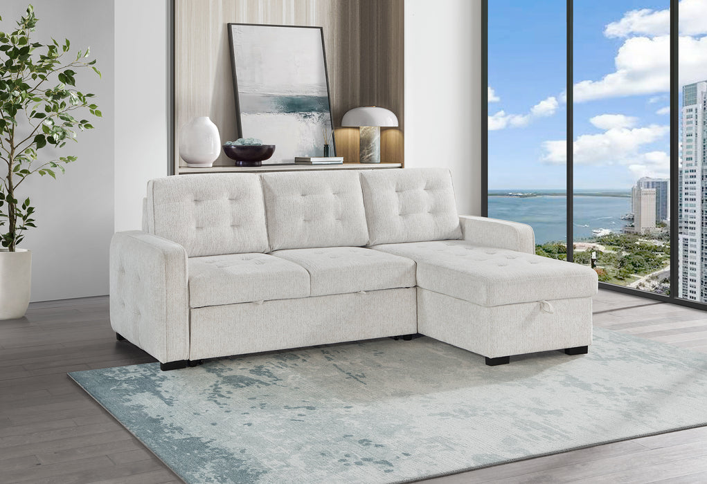U0707 CHALK REVERSIBLE SOFA BED - Furniture Stars (Chicago, IL)