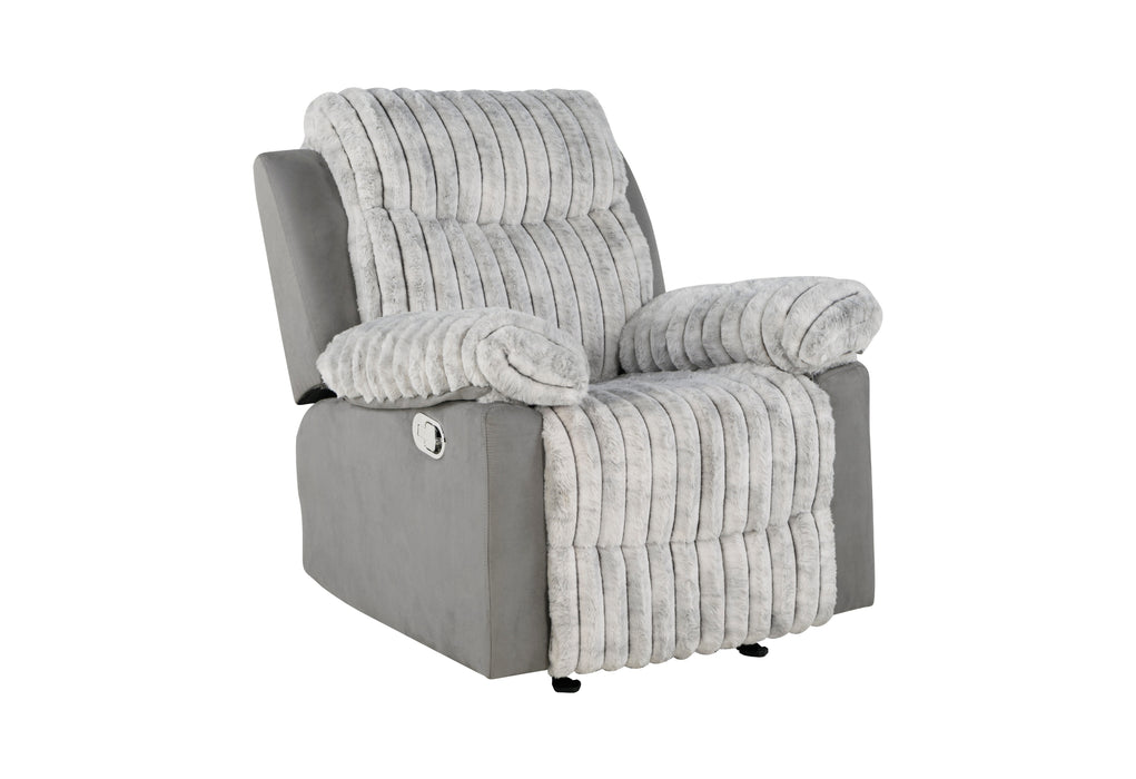 U6028 GREY GLIDER RECLINER - Furniture Stars (Chicago, IL)