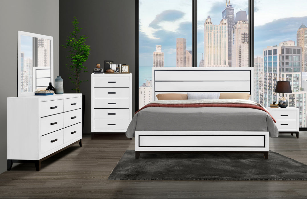KATE WHITE FULL BED GROUP - Furniture Stars (Chicago, IL)