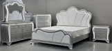 ARIA SILVER QUEEN BED WITH LED - Furniture Stars (Chicago, IL)