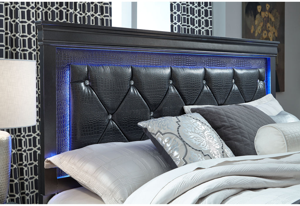 POMPEI METALLIC GREY QUEEN BED W/LED, DRESSER, MIRROR AND NIGHTSTAND - Furniture Stars (Chicago, IL)