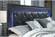 POMPEI METALLIC GREY QUEEN BED W/LED, DRESSER, MIRROR AND NIGHTSTAND - Furniture Stars (Chicago, IL)