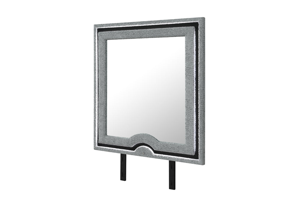 ISABELLA GREY MIRROR WITH LED - Furniture Stars (Chicago, IL)