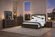 HARMONY BROWN KING BED WITH LED - Furniture Stars (Chicago, IL)