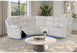 U6026 BLANCHE WHITE RIGHT SIDE FACING SECTIONAL WITH LED AND SPEAKER - Furniture Stars (Chicago, IL)