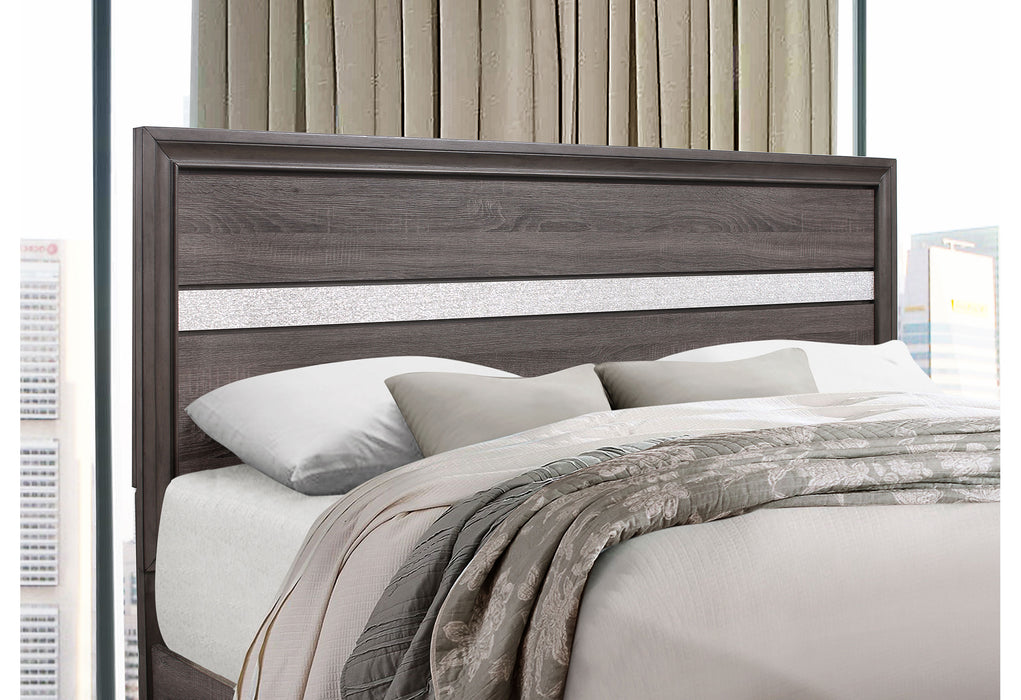 SEVILLE GREY KING BED DRESSER MIRROR NIGHTSTAND - Furniture Stars (Chicago, IL)