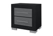 EMMA BLACK/GREY NIGHTSTAND - Furniture Stars (Chicago, IL)