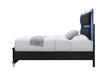 LANDO BLACK KING BED WITH CONTINUOUS LED - Furniture Stars (Chicago, IL)