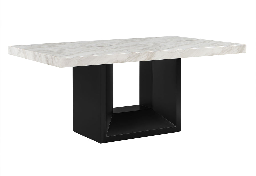 D02 DINING TABLE + 8 D03 BLACK DINING CHAIRS - Furniture Stars (Chicago, IL)