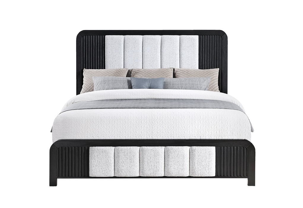 BECKETT WHITE/BLACK KING BED - Furniture Stars (Chicago, IL)