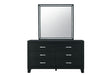 REID BLACK KING BED DRESSER MIRROR NIGHTSTAND - Furniture Stars (Chicago, IL)