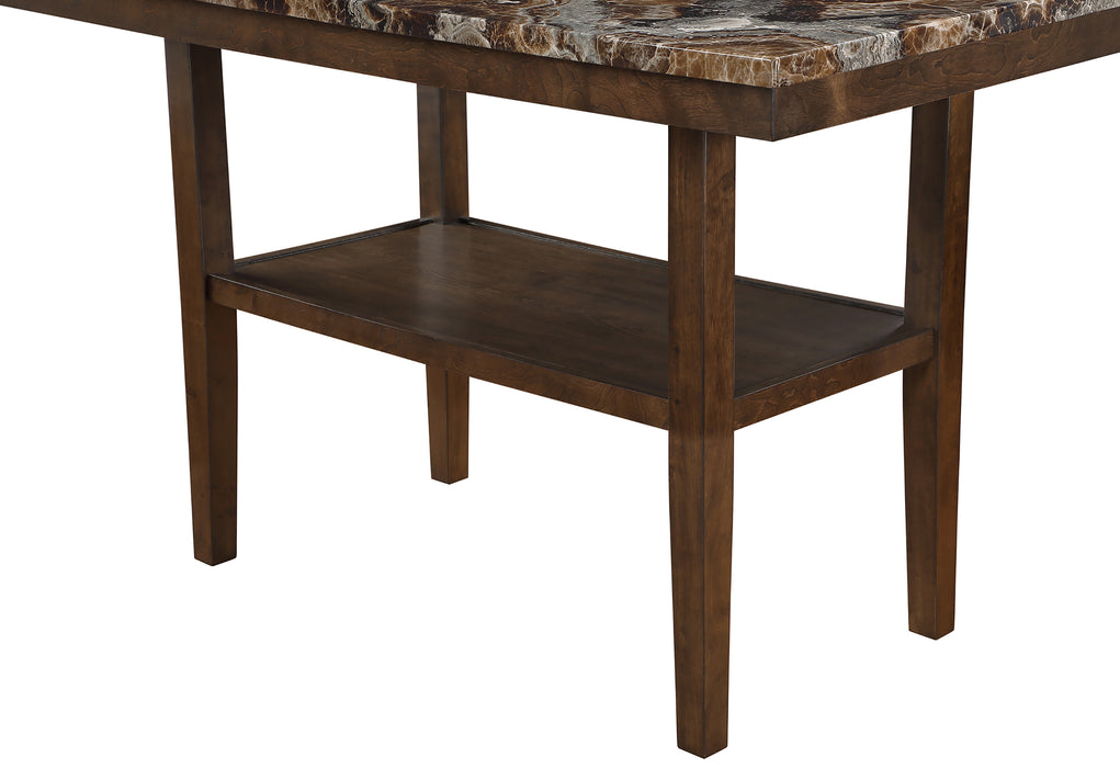 D4355 BROWN BAR TABLE WITH 4 BAR STOOLS - Furniture Stars (Chicago, IL)