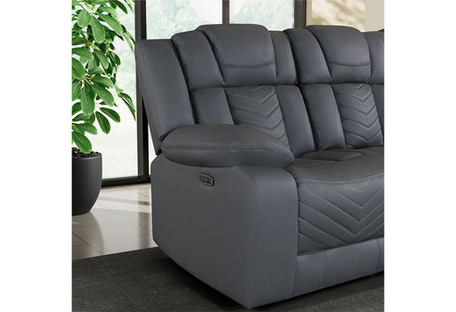 U7068 GREY 10 PWR REC SOFA/PWR CON REC LOVESEAT WITH LED - Furniture Stars (Chicago, IL)