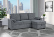 U0808 DARK GREY REVERSIBLE SOFA BED - Furniture Stars (Chicago, IL)
