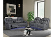 U7068/U7069 GREY 10 PWR REC SOFA/PWR CRLS W/LED & IMMERSE SPEAKERS - Furniture Stars (Chicago, IL)